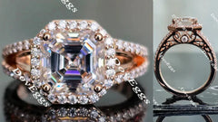 DovEggs split shank halo pave engagement ring only semi-mount only(Exclusively to DovEggs Stones)