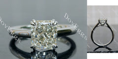 The Jessica radiant pave moissanite engagement ring