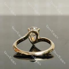 Stephanie’s Promise pear pave channel moissanite engagement ring