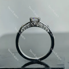 Doveggs radiant solitaire moissanite engagement Ring