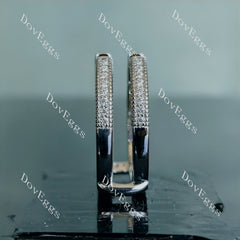 Doveggs round pave moissanite/lab grown diamond enhancer/wedding band-8.2mm band width