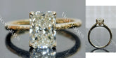 The Milestone Radiant Pave Solitaire Lab Grown Diamond Engagement Ring
