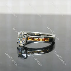 (size 6.5)Doveggs sterling silver 1.5ct Oval moissanite engagement ring