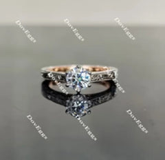 Doveggs vintage solitaire engagement ring semi-mount only(Exclusively to DovEggs stones)