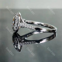 DovEggs halo pave engagement ring semi-mount only(Exclusively to DovEggs Stones)