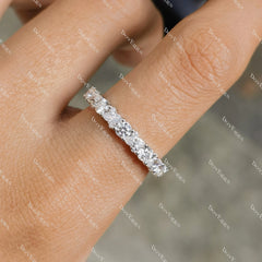 (size 6) Doveggs sterling silver 0.98cttw moissanite wedding band