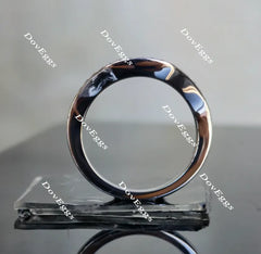 Doveggs round curved moissanite/lab grown diamond wedding band-2.2mm band width