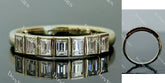Doveggs seven stones bezel moissanite/lab grown diamond wedding band-2.0mm band width