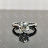 (size 7)Doveggs 2ct GHI color cushion moissanite engagement SS ring