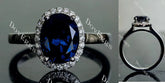 DoveEggs halo setting pave engagement ring semi-mount only(Exclusively to DovEggs Stones)