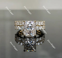Doveggs radidant half eternity pave moissanite engagement ring (engagement ring only)