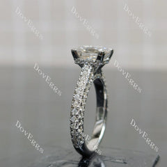 (size 5.75) Doveggs sterling silver 2ct Princess moissanite engagement ring