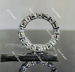 Katelin cushion round full eternity moissanite engagement ring/wedding band-4.5mm band width