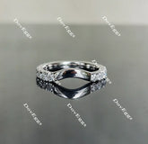 Doveggs round curved moissanite/lab grown diamond wedding band(wedding band only)-2.3mm band width