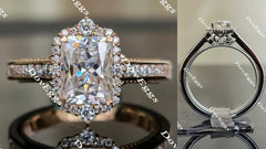 Doveggs halo pave engagement ring semi-mount only(Exclusively to DovEggs Stones)