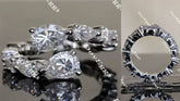 The teardrop pear full eternity moissanite engagement ring/wedding band
