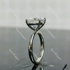(size 5) Doveggs sterling silver gold 4ct cushion moissanite engagement ring