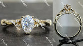 Doveggs vintage pave engagement ring only semi-mount only(Exclusively to DovEggs Stones)