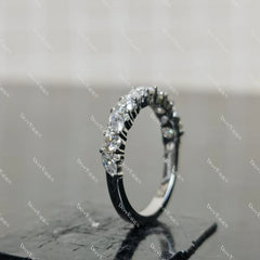 (size 6) Doveggs sterling silver 0.98cttw moissanite wedding band