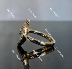 Doveggs 10k yellow gold Crescent Moon and Start moissanite wedding band (size 7.125)