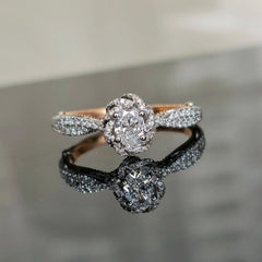 doveggs 0.5 carat oval lab created diamond CVD engagement ring(size 11.5)
