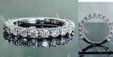 Doveggs round eternity pave moissanite/lab grown diamond wedding band (wedding band only)-2.6mm band width