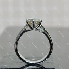 (size 7)Doveggs 2ct GHI color cushion moissanite engagement SS ring