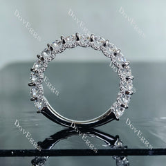 Doveggs round eternity pave moissanite/lab grown diamond wedding band (wedding band only)-2.6mm band width