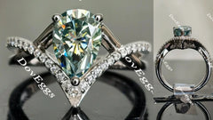Madison’s marvel cruved band moissanite engagement ring