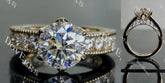 Doveggs Solitaire round full eternity channel set engagement ring semi-mount only(Exclusively to DovEggs Stones)