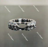 Doveggs round moissanite/lab grown diamond wedding band-1.7mm band width
