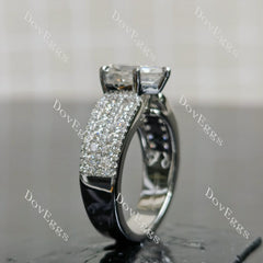 (size 7) Doveggs sterling silver 3ct Pear moissanite engagement ring
