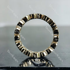 Doveggs round full eternity bezel moissanite/lab grown diamond wedding band-5.2mm band width