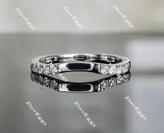 doveggs Half eternity pave moissanite/lab grown diamond wedding band-1.9mm band width
