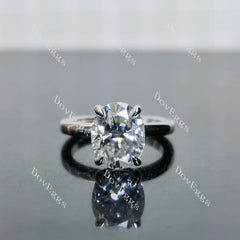 (size 4.75) Doveggs sterling silver 3ct oval moissanite engagement ring