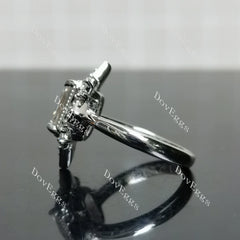 (size 6) Doveggs sterling silver 3ct radiant moissanite engagement ring