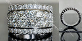 Doveggs round channel set moissanite/lab grown diamond wedding band-6.5mm band width