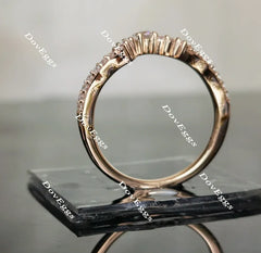 Doveggs half eternity paved moissanite/lab grown diamond wedding band(one piece of wedding band 1 only)-1.5mm band width