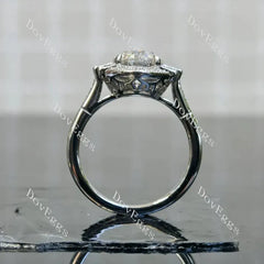 Doveggs halo atr deco engagement ring semi-mount only(Exclusively to DovEggs Stones)