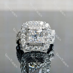 Doveggs halo moissanite engagement ring only
