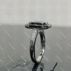 (size 4.75)Doveggs 2ct GHI color emearld moissanite engagement SS ring