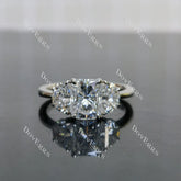 (size 7) Doveggs sterling silver 2ct radiant moissanite engagement ring