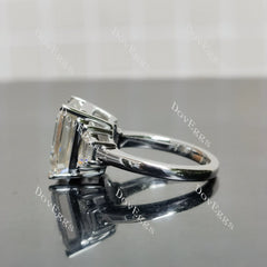 (size 5.5) Doveggs sterling silver 8ct elongated krupp cut moissanite engagement ring