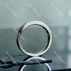 Doveggs baguette channel set moissanite/lab grown diamond wedding band-3.2mm band width