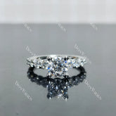 (size 6) Doveggs sterling silver 1ct round moissanite engagement ring