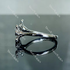 Maisie Daisy floral moissanite/lab grown diamond wedding band-2.0mm band width