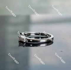 Doveggs baguette moissanite/lab grown diamond wedding band-2.2mm band width
