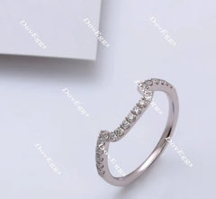 Doveggs half eternity moissanite/lab grown diamond wedding band-1.8mm band width