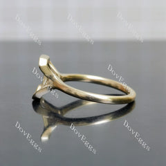Doveggs bezel solitaire engagement ring semi-mount only(Exclusively to DovEggs Stones)