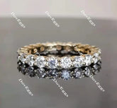 Doveggs 2-2.5 carat Eternity Moissanite/Lab grown diamond wedding band/lab diamond bands
